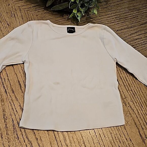White long sleeve crop top size 7/8 girls 100% cotton - Picture 10 of 10